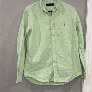 Ralph Lauren Men's Light Green Button Down Shirt